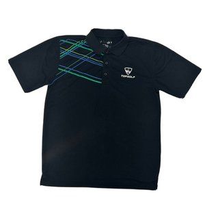 Top Golf Shirt Mens‎ Medium Black Short Sleeve Polo TopGolf